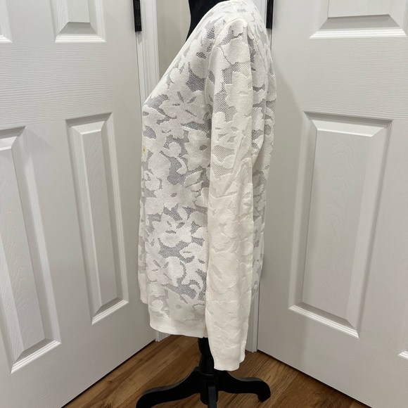 Gorgeous Ann Taylor Factory Long-Sleeve White Lightweight Sweater Size XL *NWT* - Picture 5 of 8